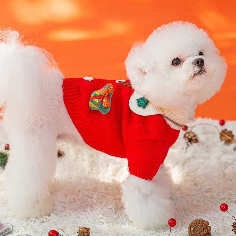 Pet Knitted Sweater Autumn Winter Medium Small Dog Clothes Warm Wool Cute Christmas Decorations Kitten Puppy Sweet Pullover
Pet Knitted Sweater Autumn Winter Medium Small Dog Clothes Warm Wool Cute Christmas Decorations Kitten Puppy Sweet Pullover