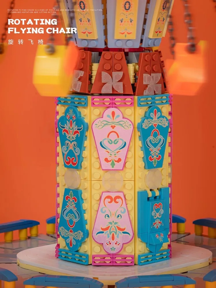 2848PCS Creative Expert Amusement Park Building Blocks Electric Rotating Flying Chair Model Assembly Toys Children Birthday Gift 2848PCS Creative Expert Amusement Park Building Blocks Electric Rotating Flying Chair Model Assembly Toys Children Birthday Gift