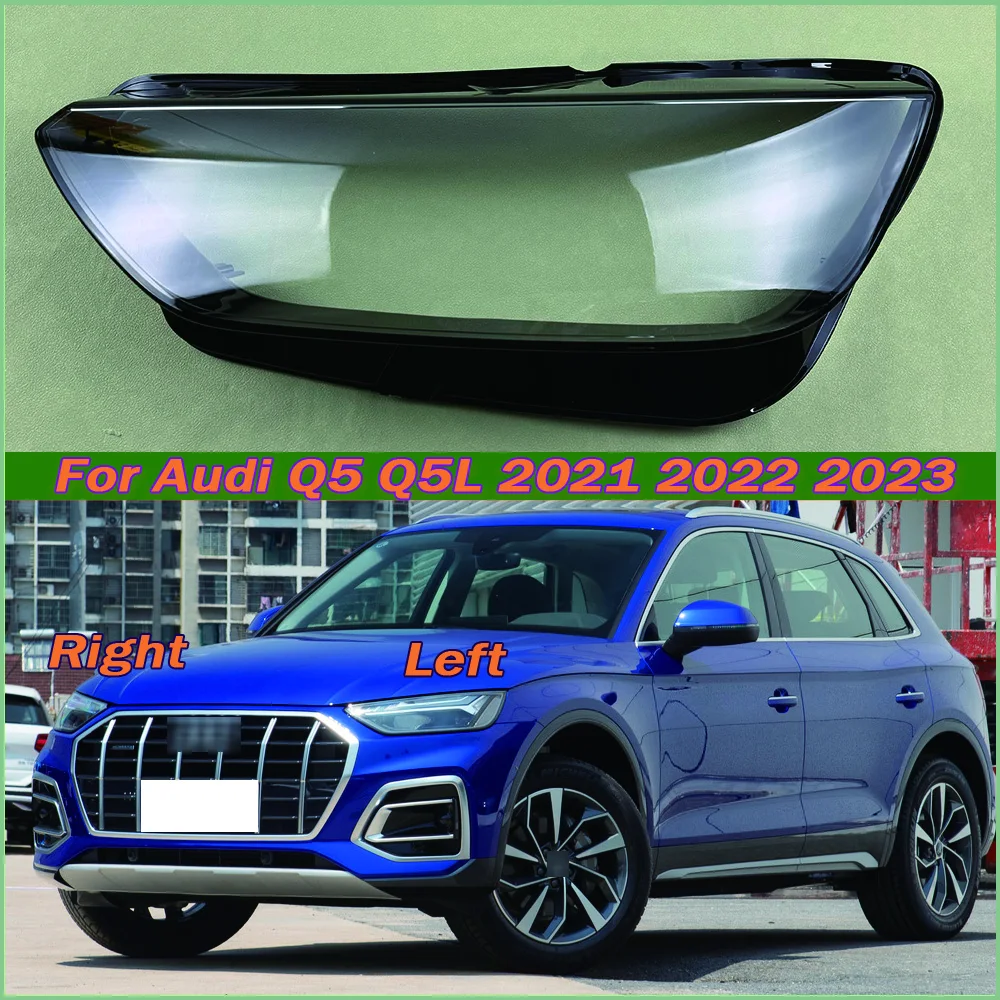 

For Audi Q5 Q5L 2021 2022 2023 Front Headlight Shell Headlamp Transparent Lampshade Cover Lens Plexiglass Auto Replacement Parts