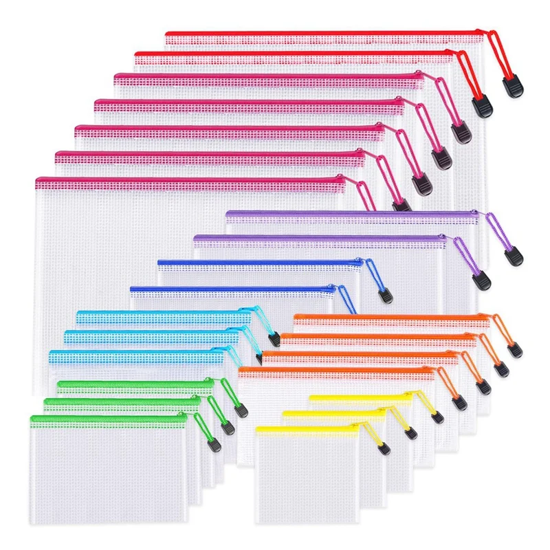 24Pcs Mesh Zipper Pouch Bags-8 Sizes Zipper Pouches For Organization,Mesh Bags With Zipper File Bag With Zipper Durable
24Pcs Mesh Zipper Pouch Bags-8 Sizes Zipper Pouches For Organization,Mesh Bags With Zipper File Bag With Zipper Durable