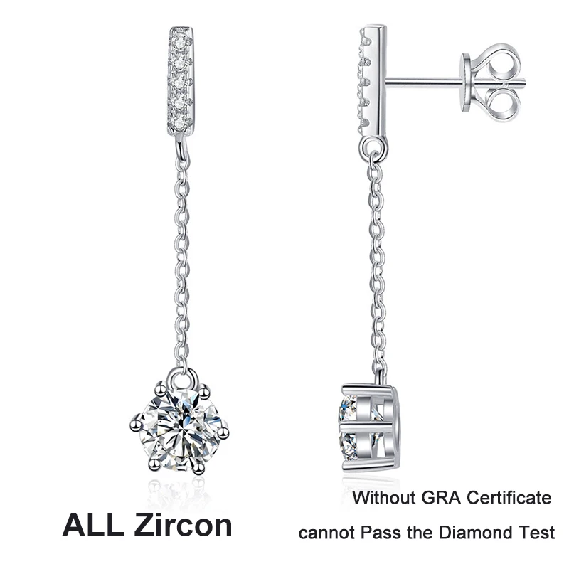 NeeTim 1ct Moissanite Studs Drop Earrings for Women Lab Diamond 925 Sterling Silver Women's Earring Wedding Party Stud Earring 6 S69d9b5056d7b4fdd928d1bb60aec401b0