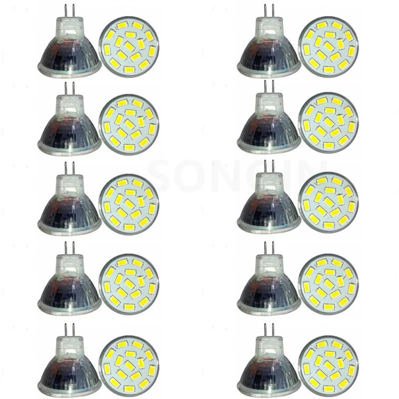 

10X MR11 LED Spotlight Bulbs AC/DC 12V 24V 5733/2835 SMD 3W 4W 7W Warm/Cold/Neutral White Lamp Replace Halogen Light 9-18 LEDs
