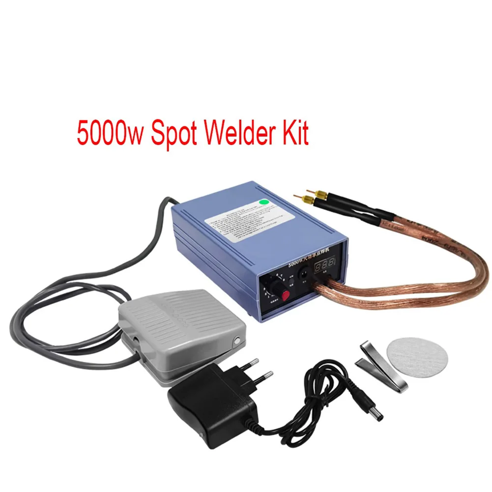 220V 5000W Spot Welder Machine DIY Kit 18650 Battery Pack 0.15MM Nickel Strip Welding Tools Portable Welding Pen Machine
220V 5000W Spot Welder Machine DIY Kit 18650 Battery Pack 0.15MM Nickel Strip Welding Tools Portable Welding Pen Machine