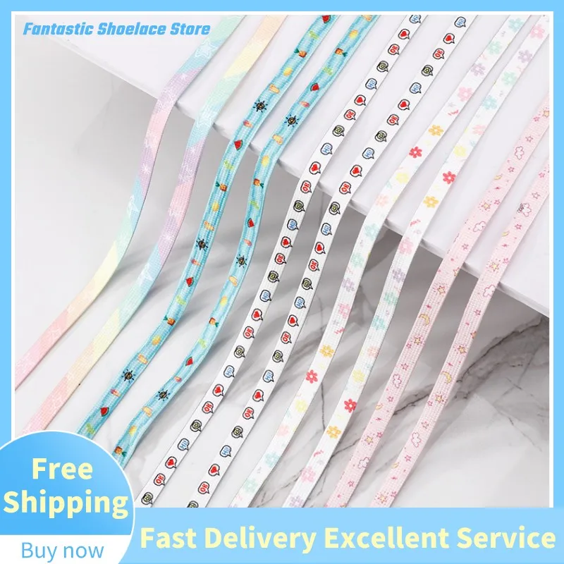 Fashion Flat Shoelaces Small Fresh Colorful Shoe Laces Cartoon Printing Fashion Unisex Star Patter Casual Canvas Sports Shoes
Fashion Flat Shoelaces Small Fresh Colorful Shoe Laces Cartoon Printing Fashion Unisex Star Patter Casual Canvas Sports Shoes