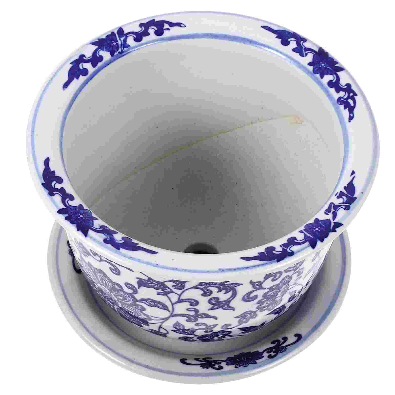 Blue and White Porcelain Flowerpot Ceramic Plant Pots Indoor Succulent Container
Blue and White Porcelain Flowerpot Ceramic Plant Pots Indoor Succulent Container