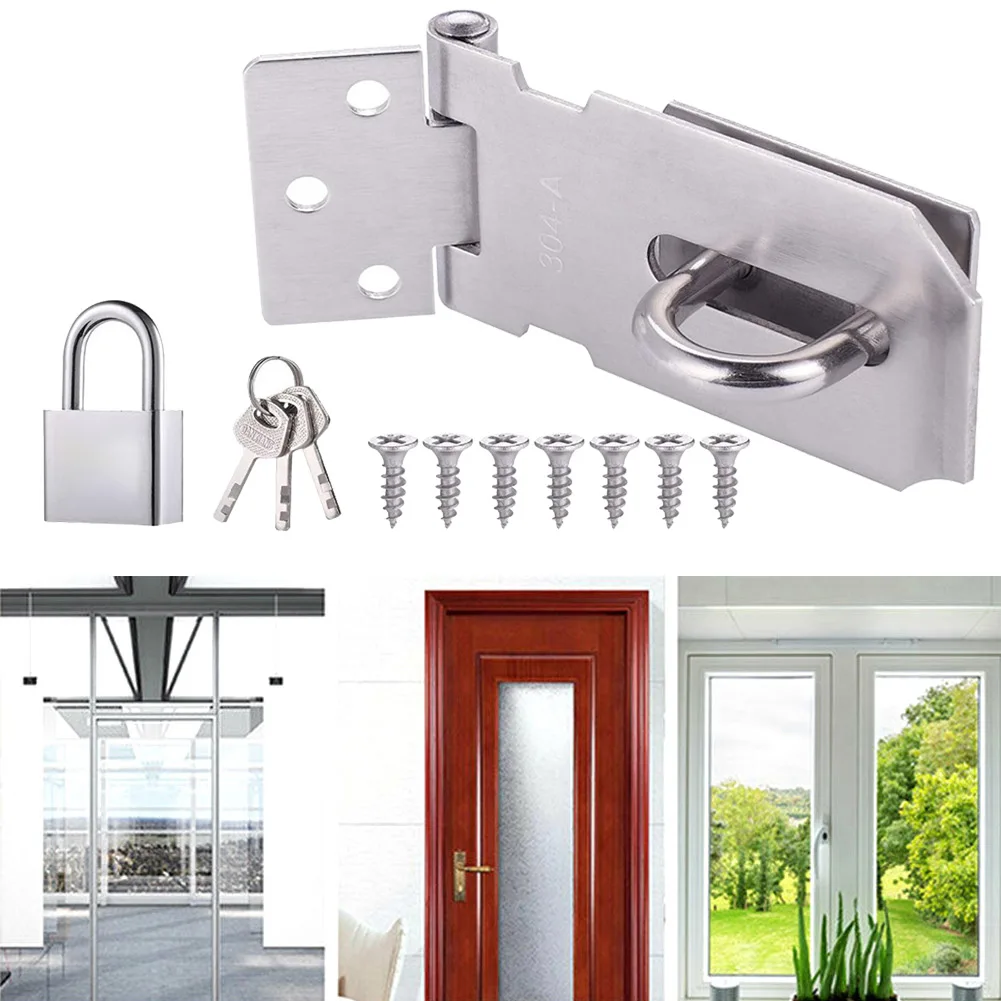 1Set Burglar-proof Household Door Clasp Lock Gate Bolt Shed Latch Padlock Hasp With 3pcs Keys For Drawers Lockers Tool Boxes
1Set Burglar-proof Household Door Clasp Lock Gate Bolt Shed Latch Padlock Hasp With 3pcs Keys For Drawers Lockers Tool Boxes