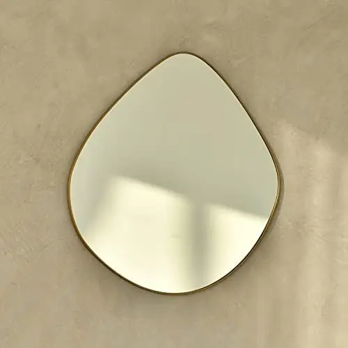 

Mirror Matel Matte Black Framed Mirror for Living Room Bedroom Bathroom Entryway Decor 27.8"*28.2" BKS-JIN444-HEI70 Non revers