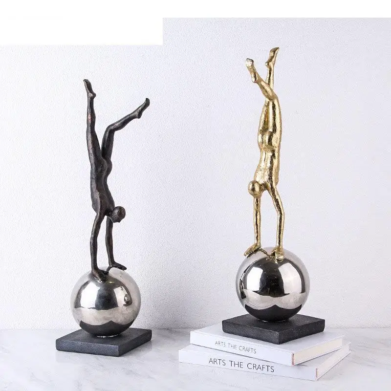 Silver Ball Handstand Character Resin Sculpture Modern Home Decor Crafts Abstract Figure Statue Desk Decoration Ornaments
Silver Ball Handstand Character Resin Sculpture Modern Home Decor Crafts Abstract Figure Statue Desk Decoration Ornaments