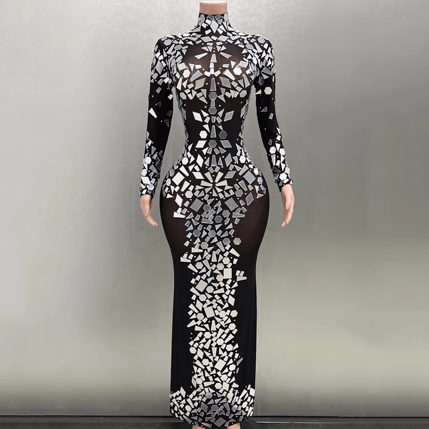 Модное черное платье-футляр с зеркальной поверхностью, вечернее платье для празднования дня рождения, костюм для выступления, танцевальное платье певицы
Модное черное платье-футляр с зеркальной поверхностью, вечернее платье для празднования дня рождения, костюм для выступления, танцевальное платье певицы