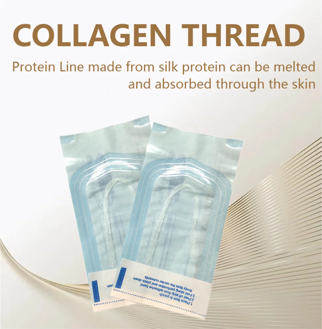 

Absorbent Collagen Threads No Needle Gold Protein Line Anti Aging Women Collagen Face Filler Protein Thread Skin Care