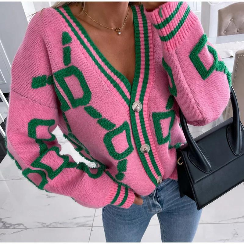 Autumn Winter Women Knitted Sweater Jacket Warm Embroidery Fashion Knit s Coat Lady Loose Sweaters 2022
Autumn Winter Women Knitted Sweater Jacket Warm Embroidery Fashion Knit s Coat Lady Loose Sweaters 2022