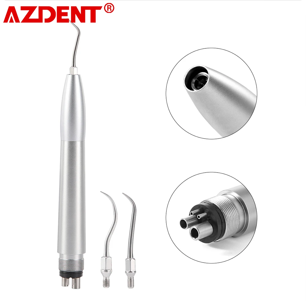 2024 AZDENT Dental Air Scaler Handpiece Sonic Scaler Tooth Cleaner With 3 Tips 2 4 Holes Air Scaler Comfortable Dentistry Tools 
2024 AZDENT Dental Air Scaler Handpiece Sonic Scaler Tooth Cleaner With 3 Tips 2 4 Holes Air Scaler Comfortable Dentistry Tools