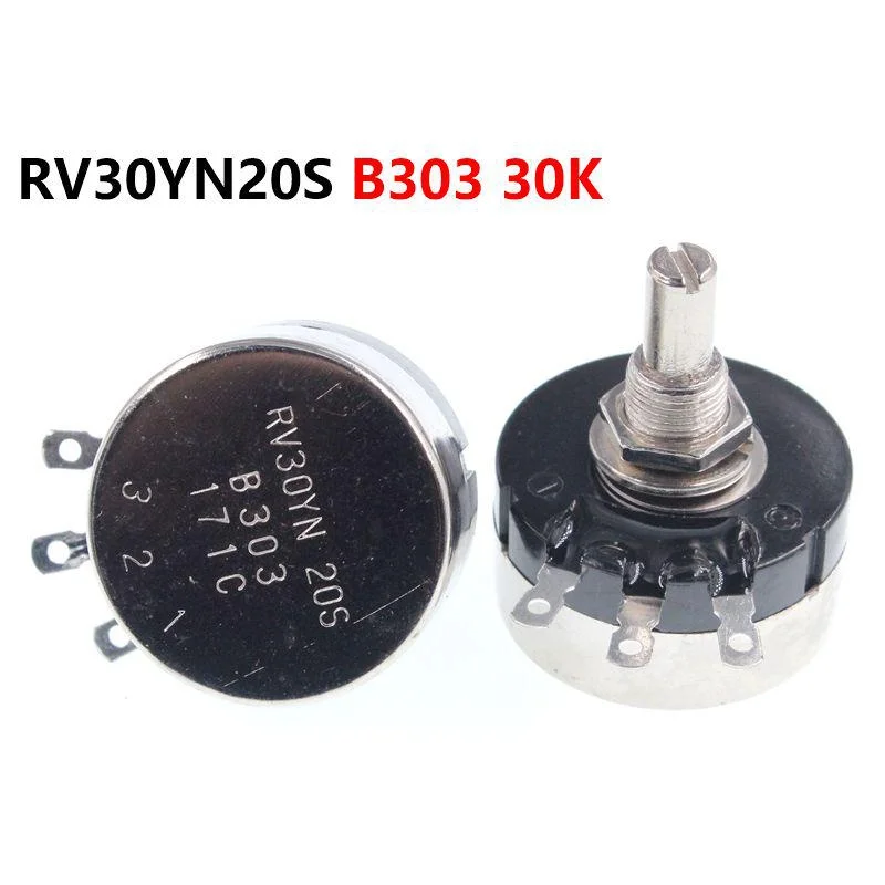 

RV30YN20S B303 30K 3W Single Turn Carbon Film Potentiometer Adjustable Resistor