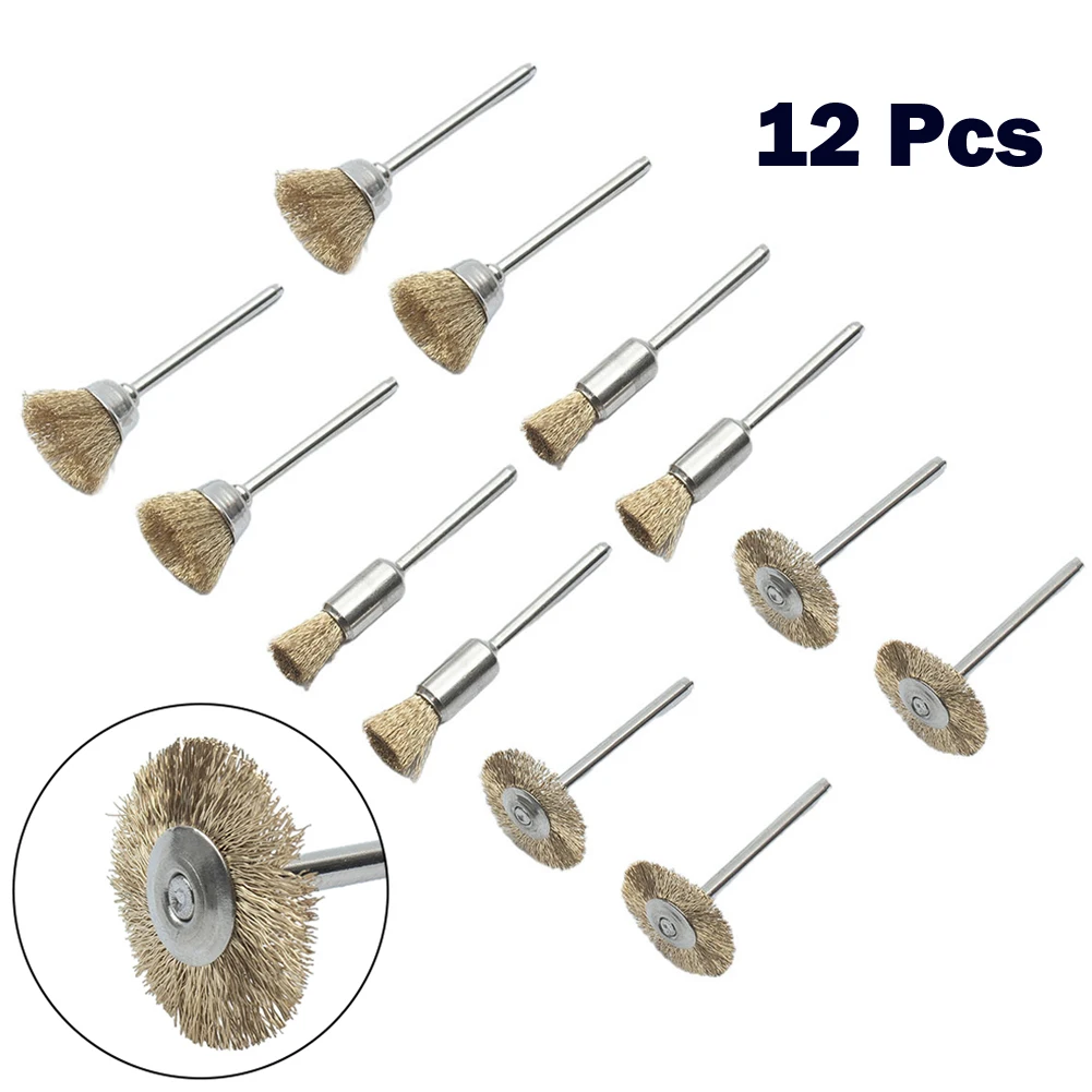 12 Pcs Drill Brushes 8/15/22mm Bowl/ Straight/T Type Wire Brush Kit For Metal Polishing Rust Remover Rotary Tools Grinder Parts
12 Pcs Drill Brushes 8/15/22mm Bowl/ Straight/T Type Wire Brush Kit For Metal Polishing Rust Remover Rotary Tools Grinder Parts