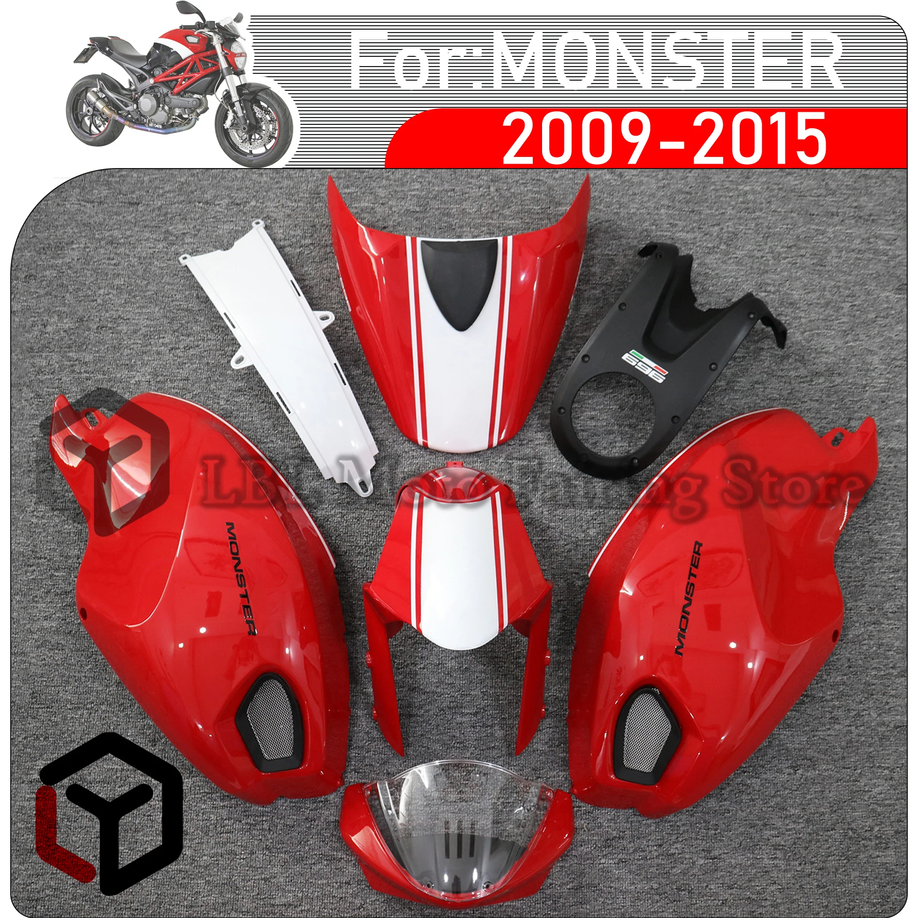 

Motorcycle Full Body Fit Fairing Accessory For Ducati Monster 696 795 796 M 1100 1100S EVO 2009 2010 2011 2012 2013 2014 2015