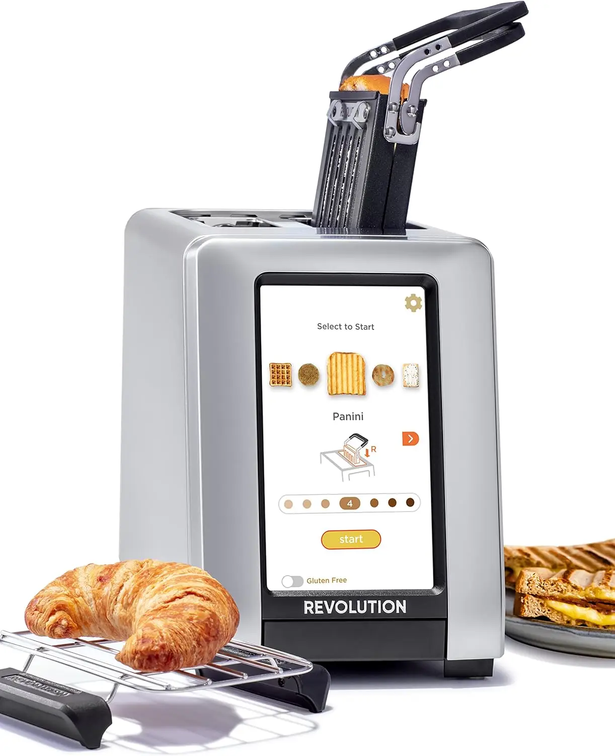 

R270 High-Speed Touchscreen Toaster, 2-Slice Smart Toaster with Patented InstaGLO Technology, Warming Rack & Panini Press