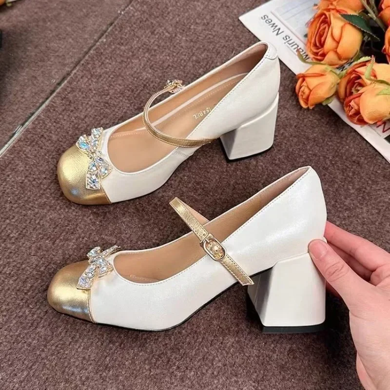 Luxury Sparkling Rhinestone Designer Mary Jane Shoes 2024 Sweet Bow Color Block Buckle Lolita Shoes Party Banquet Women's Shoes
Luxury Sparkling Rhinestone Designer Mary Jane Shoes 2024 Sweet Bow Color Block Buckle Lolita Shoes Party Banquet Women's Shoes