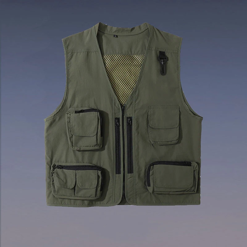 Men's Military Tactic Vest America Army Green Multi Pocket Sleeveless Zipper Tops Cargo Outdoor Camping Fishing Equip Waistcoats
Men's Military Tactic Vest America Army Green Multi Pocket Sleeveless Zipper Tops Cargo Outdoor Camping Fishing Equip Waistcoats
