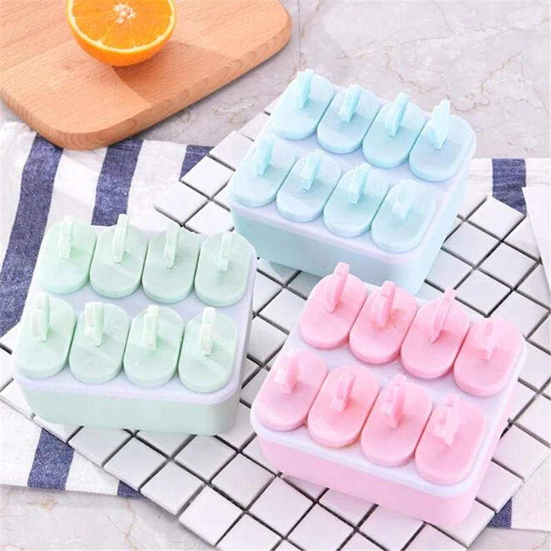 

Ice Cream Tools Round Square Ice Mould Popsicle Molds Plastic Ice Cream Mold Frozen Combination Cube Maker Gadgets For Dessert
