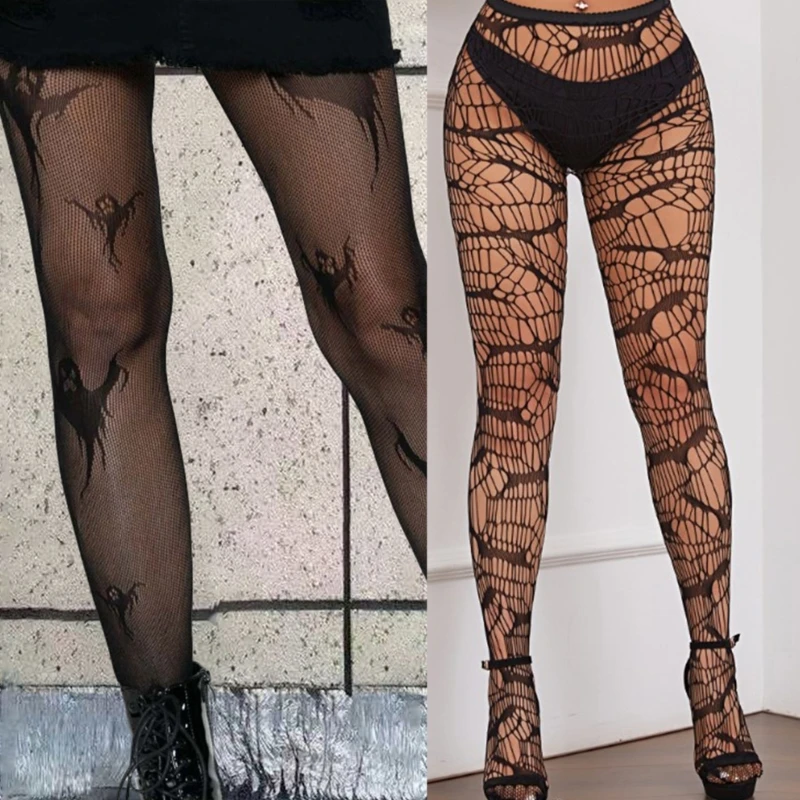 

High Waist Tights Stockings Sexy Patterned Pantyhose Tights Fishnet Stockings T8NB