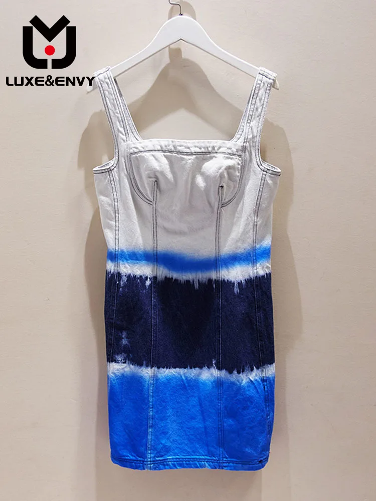 LUXE&ENVY Small Crowd New Tie Dyeing Color Matching Square Neck Suspender Dress Slimming Short Skirt Trend Ins 2023 Autumn
LUXE&ENVY Small Crowd New Tie Dyeing Color Matching Square Neck Suspender Dress Slimming Short Skirt Trend Ins 2023 Autumn