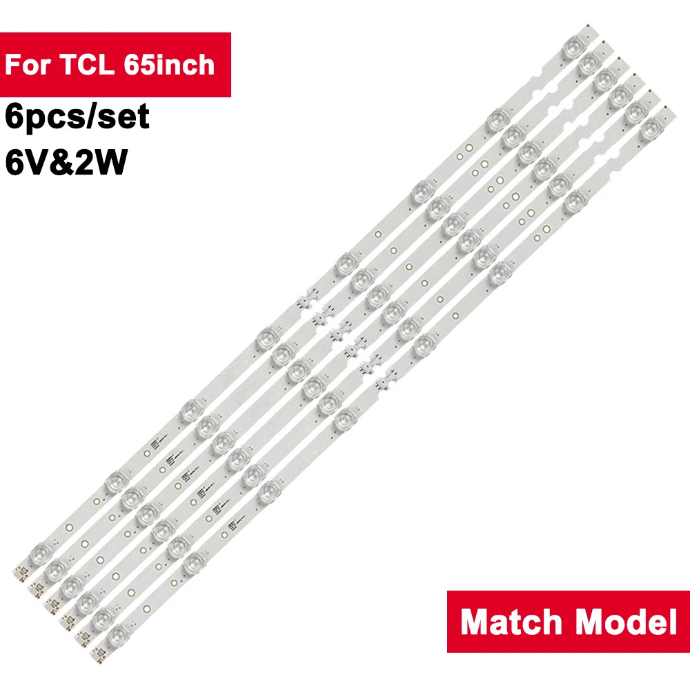 Square Lens 6V Led Tv Backlights Strip For TCL 65inch 65HR330M08A1 65U3800C D65A6 65U2 65U3800C 65U5850C 65U800C 65S423 65S421
Square Lens 6V Led Tv Backlights Strip For TCL 65inch 65HR330M08A1 65U3800C D65A6 65U2 65U3800C 65U5850C 65U800C 65S423 65S421