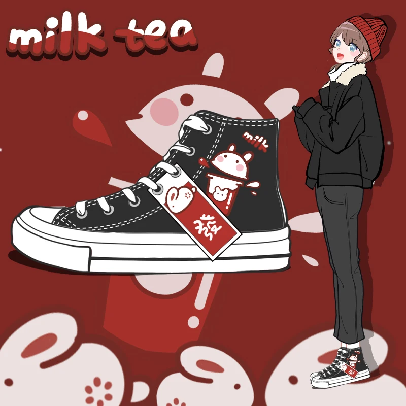 Amy and Michael Women Fashion High Top Sneakers for Girls Students Lovely Anime Bunny Canvas Shoes Black Casual Tennis Shoes
Amy and Michael Women Fashion High Top Sneakers for Girls Students Lovely Anime Bunny Canvas Shoes Black Casual Tennis Shoes
