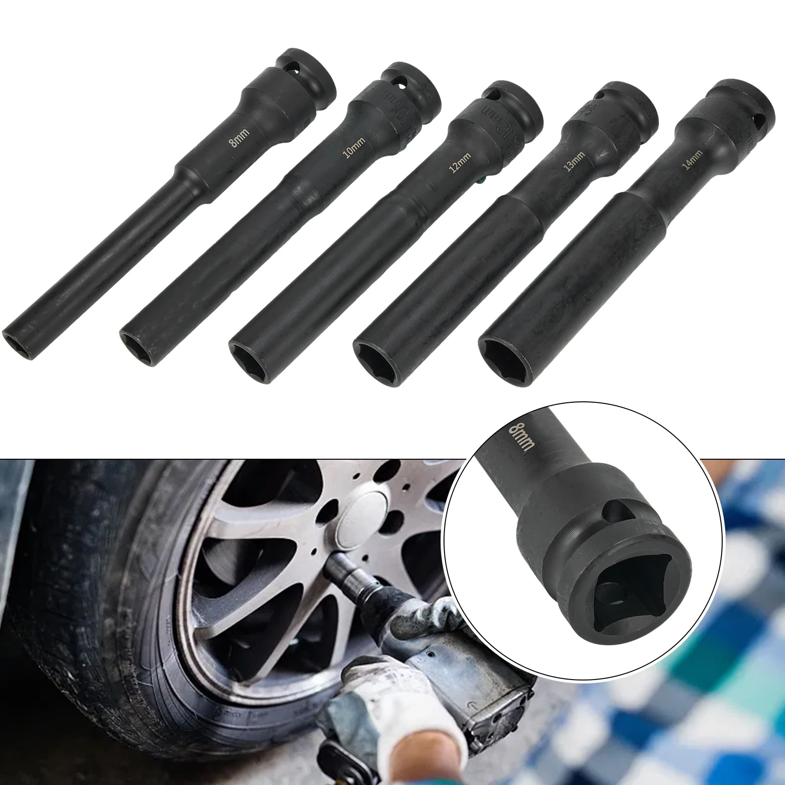 5Pcs 1/2 Inch Drive Deep Impact Socket Set Heavy Spanner Garage Tool For Wrench Adapter Hand Tool Set 8-14mm Repair Tools
5Pcs 1/2 Inch Drive Deep Impact Socket Set Heavy Spanner Garage Tool For Wrench Adapter Hand Tool Set 8-14mm Repair Tools