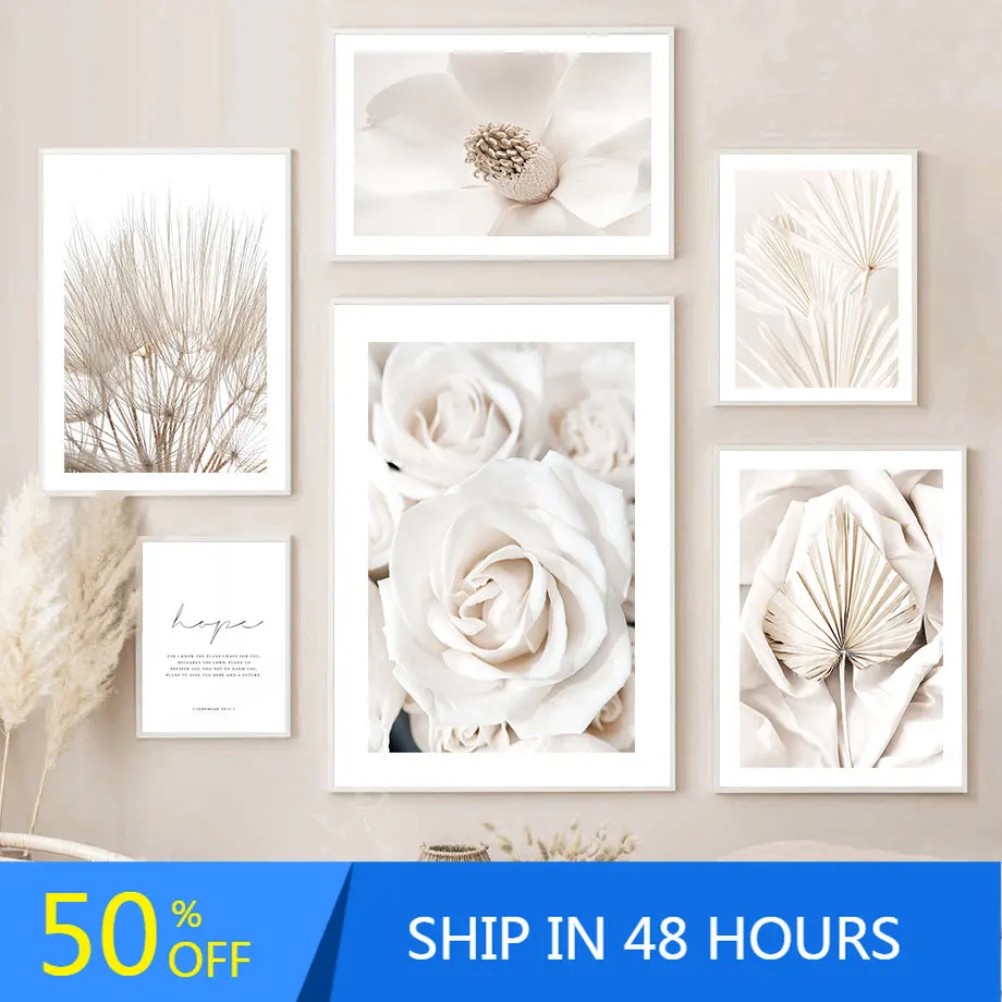 

Hay Grass Flower Rose Dandelion Quote Wall Art Canvas Painting Nordic Posters And Prints Wall Pictures For Living Room Decor