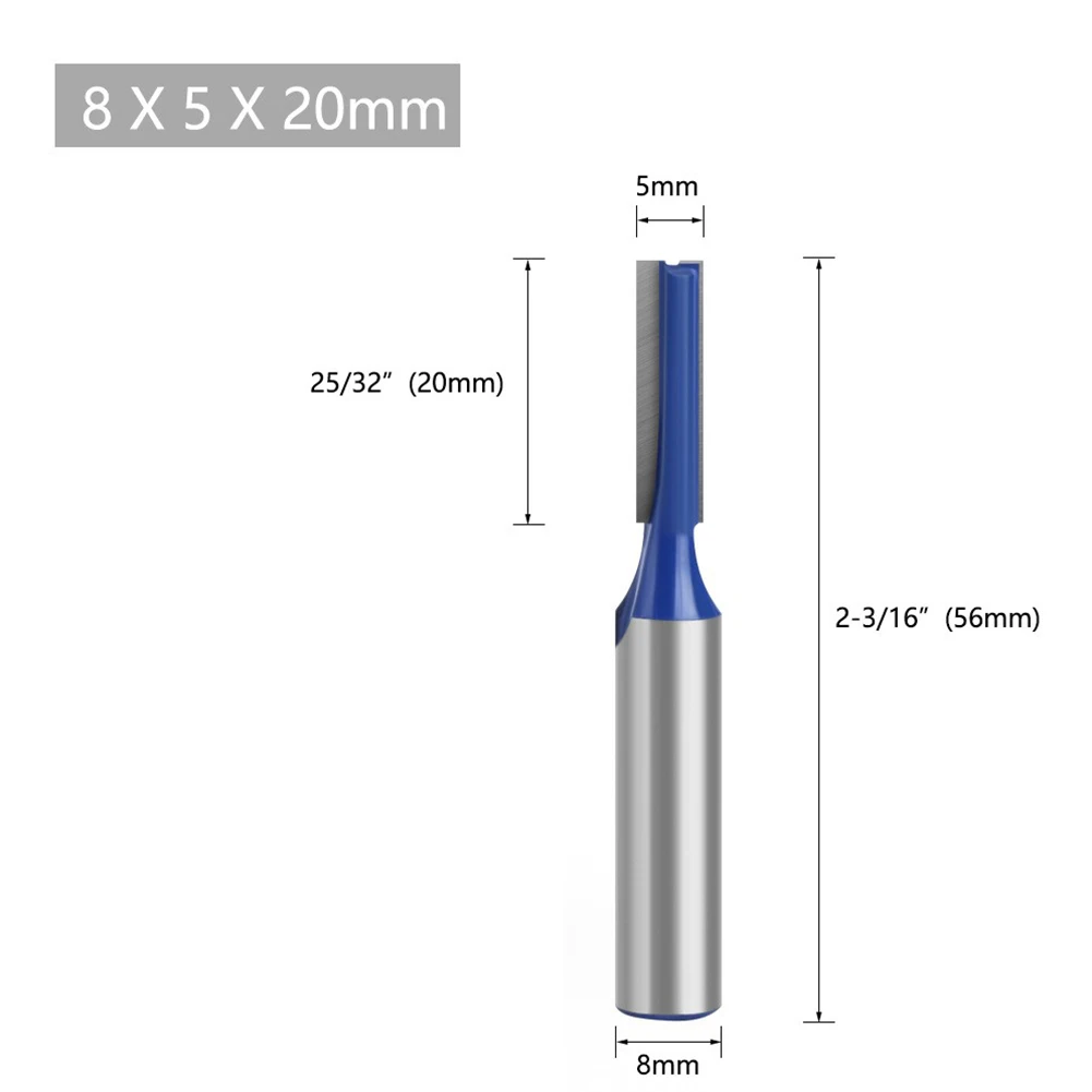 

New Router Bit Router Bit Trimmer Wood Milling Double Flute For Woodwork Tool Straight End Mill Straight Router Bit