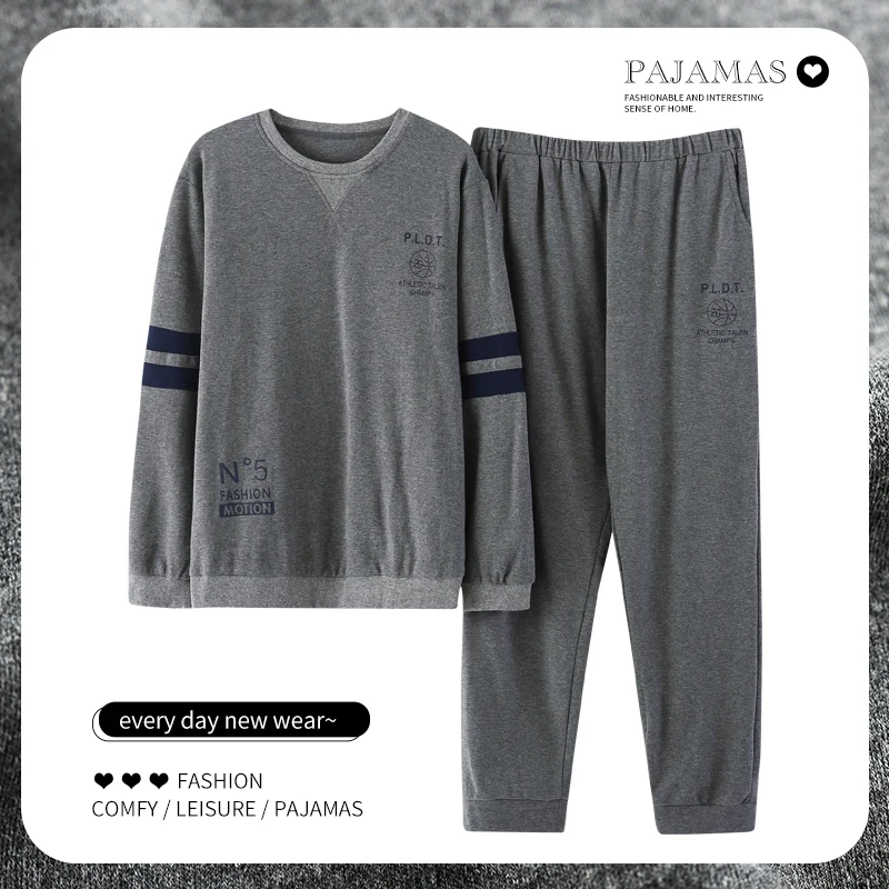 New men's longsleeve trousers home clothes Simple casual round neck skin-friendly comfortable home clothes
New men's longsleeve trousers home clothes Simple casual round neck skin-friendly comfortable home clothes