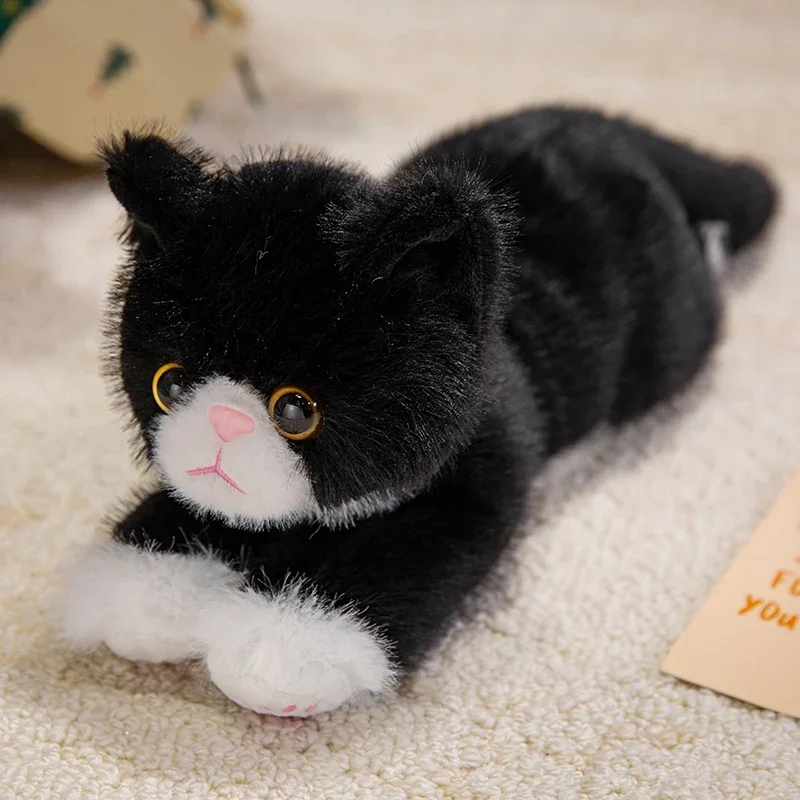 Realistic Cat Plush Toy Lifelike Soft Stuffed Kitten with Fur , Cute Gift for Pet Lovers, Home Decor, Valentine Birthday Realistic Cat Plush Toy Lifelike Soft Stuffed Kitten with Fur , Cute Gift for Pet Lovers, Home Decor, Valentine Birthday