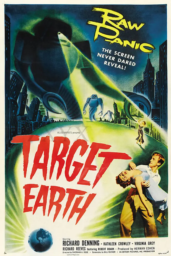 

Vintage Science Fiction Horror Movie Poster Target Earth