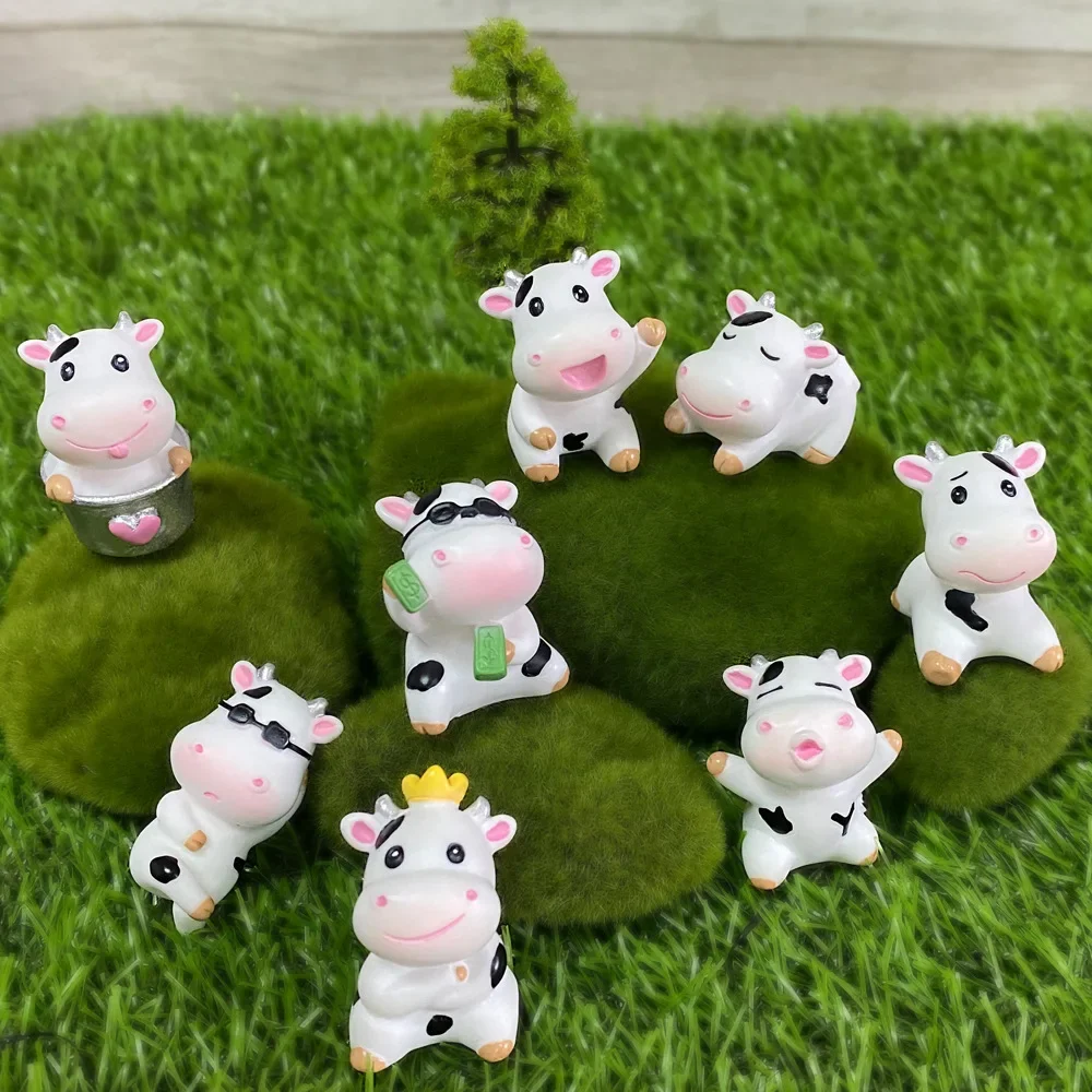 8Pcs Cartoon Cow Figurines Miniature Cattle Scene Animal Model Little Statue Garden Micro Landscape Home Decoration Handicrafts
8Pcs Cartoon Cow Figurines Miniature Cattle Scene Animal Model Little Statue Garden Micro Landscape Home Decoration Handicrafts