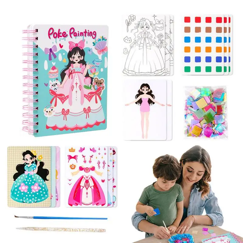 

Наклейка для рисования «сделай сам», детские игрушки, искусство для девочек, платье принцессы, волшебные подарки для детей, игрушки «сделай сам»