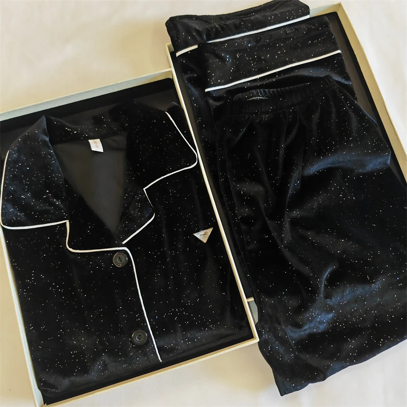 2023 New Pajamas Women's Simple Starry Print Trousers Suit Long-sleeved Home Clothes Home Clothes Warm Winter Two-piece Set
2023 New Pajamas Women's Simple Starry Print Trousers Suit Long-sleeved Home Clothes Home Clothes Warm Winter Two-piece Set