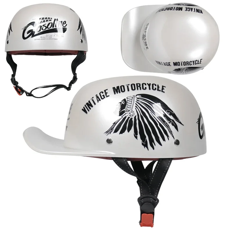 

Motor Helmet Retro Motorcycle Helmet Moto Helmet Scooter Vintage Half Face Biker Motorbike Crash Moto Helmet Casco Moto