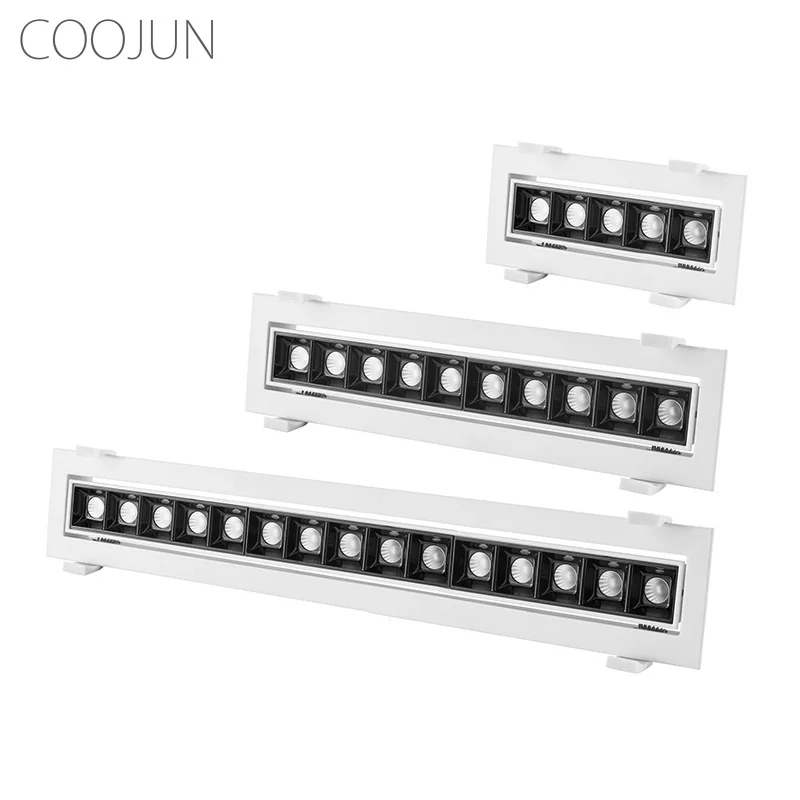 COOJUN New LED Line Downlight Recessed Rectangle Grille Ceiling Lamp AC85~265V LED Spot Light For Home Shop Decor Living room
COOJUN New LED Line Downlight Recessed Rectangle Grille Ceiling Lamp AC85~265V LED Spot Light For Home Shop Decor Living room