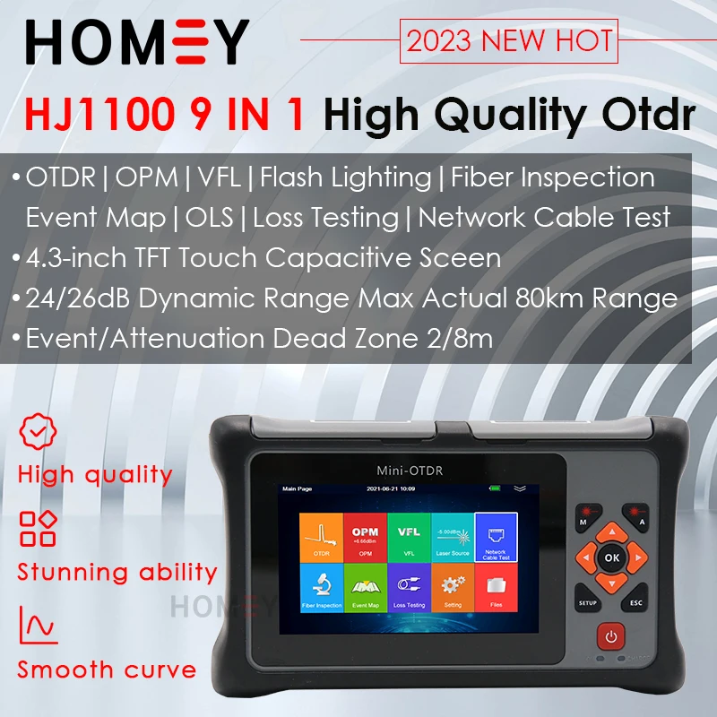 Pro MINI Active Live OTDR 26/24dB Fiber Optic Reflectometer Touch Screen VFL OLS OPM Event Map Ethernet Cable Tester
Pro MINI Active Live OTDR 26/24dB Fiber Optic Reflectometer Touch Screen VFL OLS OPM Event Map Ethernet Cable Tester