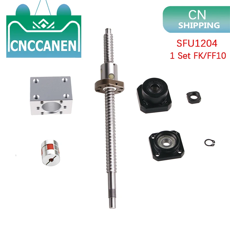 Ball Screw SFU1204 600mm 650mm End Machined + RM1204 Ball Nut + FK10 FF10 End Support+ coupler+ nut housing D20L25 6.35X8mm
Ball Screw SFU1204 600mm 650mm End Machined + RM1204 Ball Nut + FK10 FF10 End Support+ coupler+ nut housing D20L25 6.35X8mm