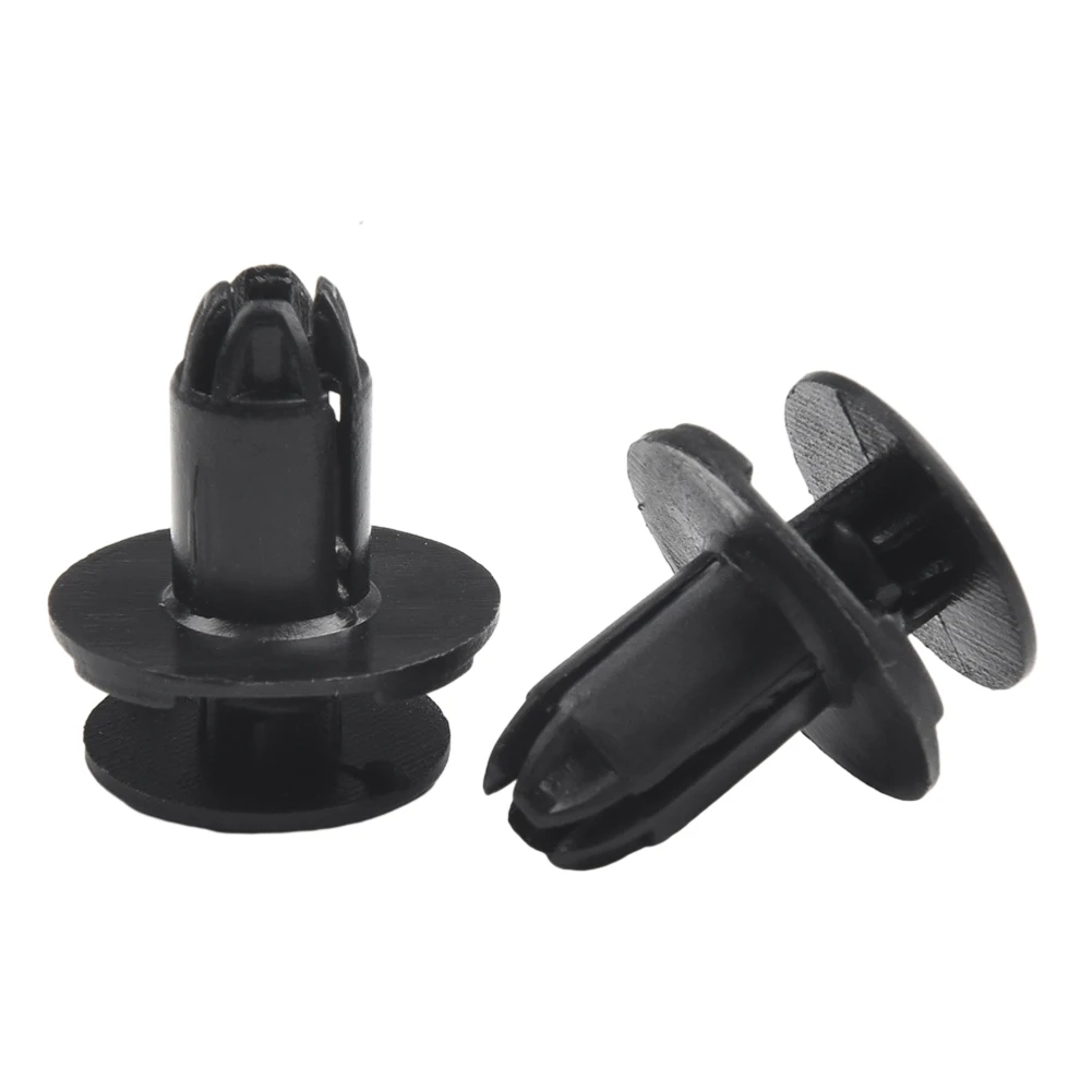 

For Hyundai 10x Retainer Clips Push In Type 1420608250B 86590-28000 8mm Hole Black Head Diameter 18mm Length 14mm Nylon