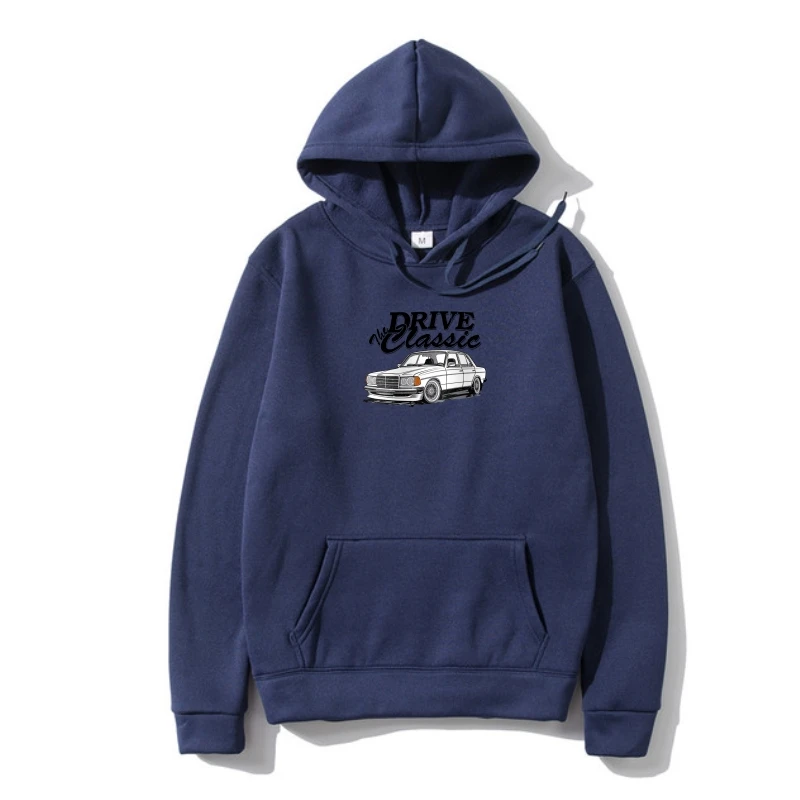 

Brand Vintage Car W201 Hoodys Classic Design Pure Cotton Hoodie for Men Sweatshir Hoody Autumn Fleece Drive Sweat