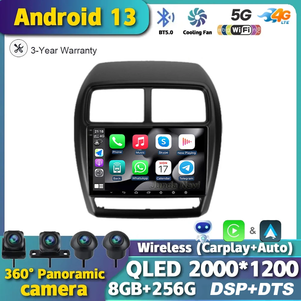 Android 13 Car Radio Multimedia For Mitsubishi ASX 1 2016 2017 2018 2019 2020-2022 Video Player GPS Navigation 4G Carplay Stereo 
Android 13 Car Radio Multimedia For Mitsubishi ASX 1 2016 2017 2018 2019 2020-2022 Video Player GPS Navigation 4G Carplay Stereo