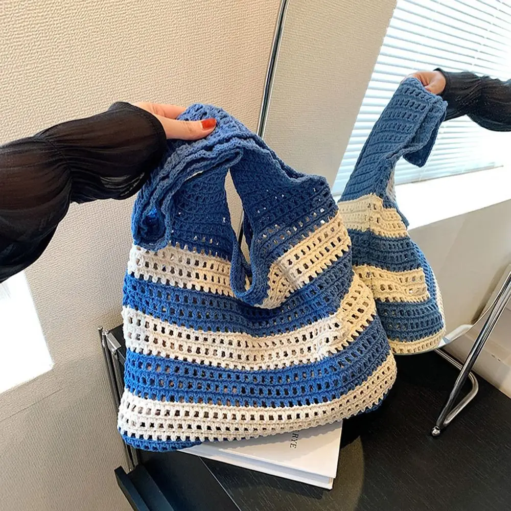 Woven Knitted Shoulder Bags Retro Casual Large Capacity Shopping Tote Hollow Crochet Bag Women Girls
Woven Knitted Shoulder Bags Retro Casual Large Capacity Shopping Tote Hollow Crochet Bag Women Girls