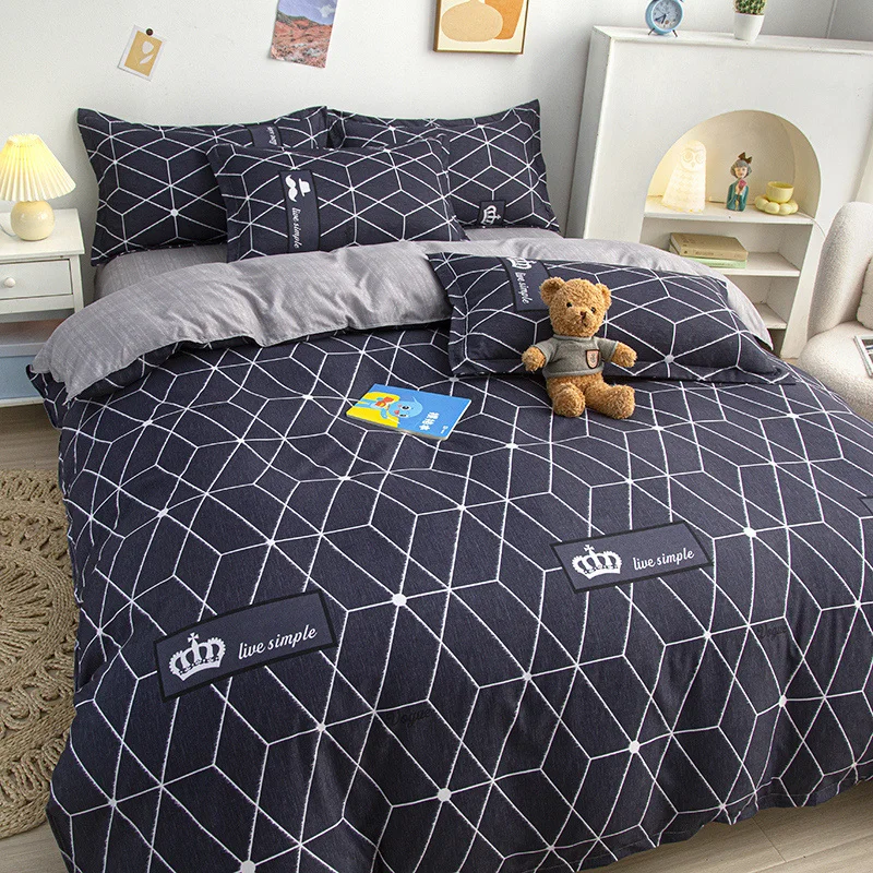 Single Quilt Cover Geometric Grid Duvet Covers Comfortable Soft Aloe Cotton King Queen Twin Size Bedding Luxury Comforter Cover
Single Quilt Cover Geometric Grid Duvet Covers Comfortable Soft Aloe Cotton King Queen Twin Size Bedding Luxury Comforter Cover