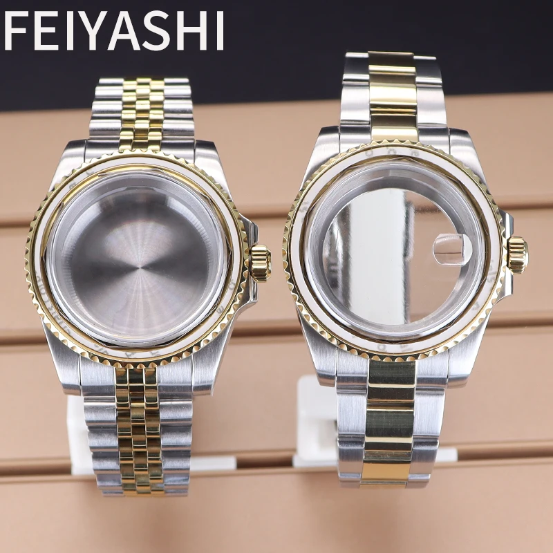 40mm Gold Men's Watch Cases Watchband Parts For Seiko NH34 NH35 NH36 NH38 ETA 2824 Miyota 8215 Movement 28.5mm Dial Accessories
40mm Gold Men's Watch Cases Watchband Parts For Seiko NH34 NH35 NH36 NH38 ETA 2824 Miyota 8215 Movement 28.5mm Dial Accessories