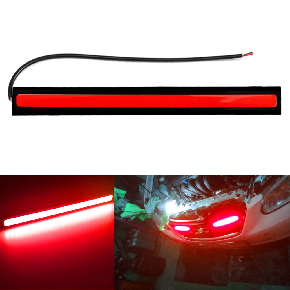 

1PCS/2PCS 17CM LED COB Bulb 12V 6000K DRL Car Styling Strip Waterproof Working Light Driving Daytime Running Super RED Auto Fog