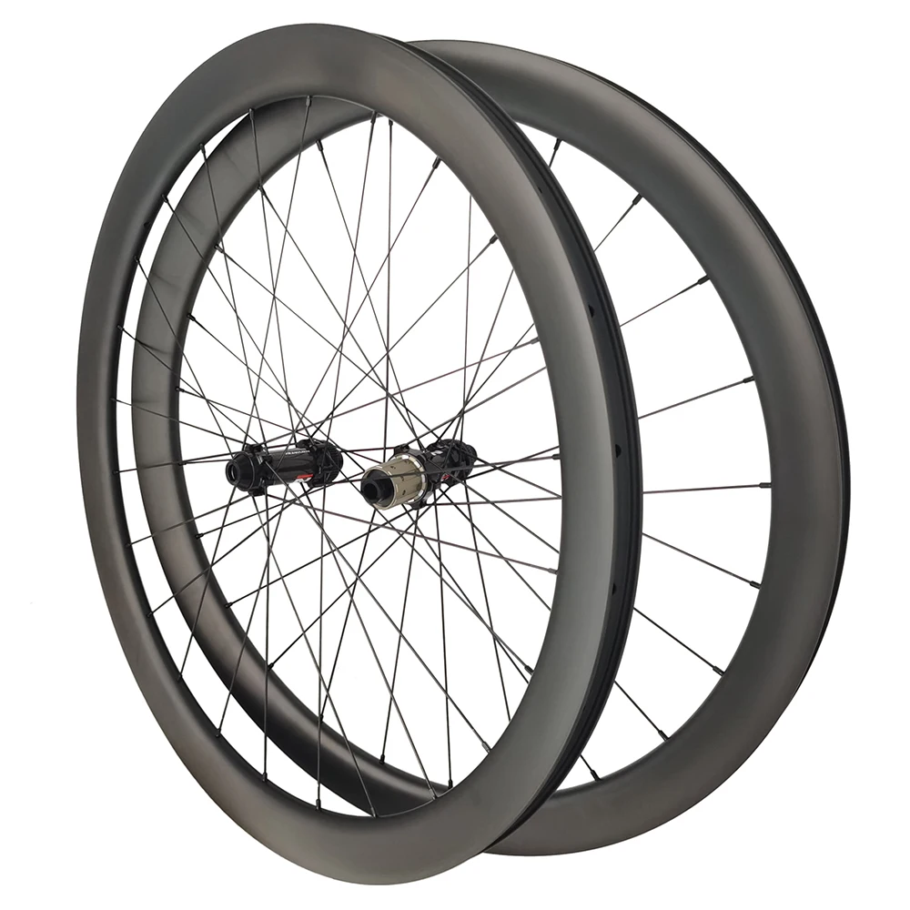 

700c Disc Road Bike Tubeless Carbon Wheels 30 35 40 45 50 55 60mm Depth 28mm UD Hook Hookless Gravel Bicycle Racing Wheelset