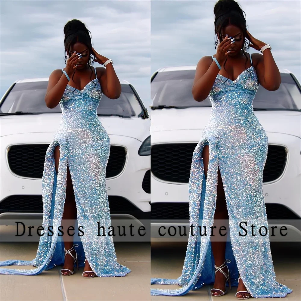 Sky Blue Sequined Sweetheart Prom Dresses 2024 For Black Girls Birthday Party Gowns Side Slit Long Evening Dresses
Sky Blue Sequined Sweetheart Prom Dresses 2024 For Black Girls Birthday Party Gowns Side Slit Long Evening Dresses