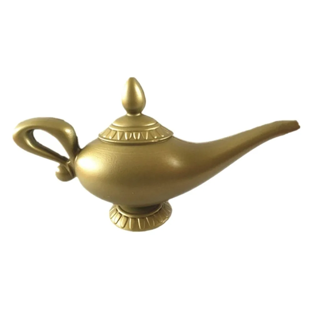 1pc Vintage Style Carved Aladdin Genie Lamp Crafts Ornaments Decoration Home Decor Performance Props Stage Props 23cmx13cm
1pc Vintage Style Carved Aladdin Genie Lamp Crafts Ornaments Decoration Home Decor Performance Props Stage Props 23cmx13cm